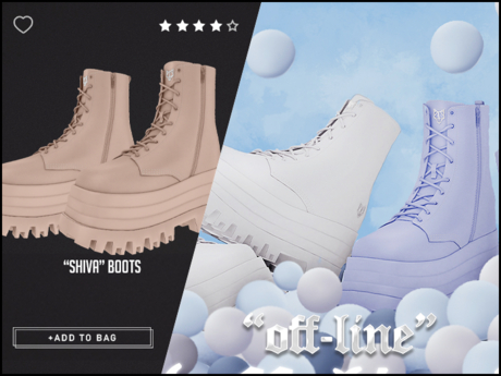 Second Life Marketplace - "Off-Line" x "Shiva" Boots / Nude